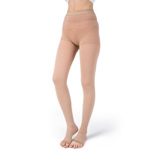 Varcoh Unisex Opaque Compression Stocking Pantyhose Terapeutisk 20-30 mmHg - Fast supportgradient för åderbråck, ödem, flygresor