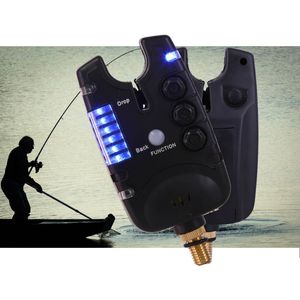 6 diod LED Wskaźnik Bite Wskaźnik Pesca Regulowany Ton Wrażliwość głośności Głośno Sound Outdoor Fishing