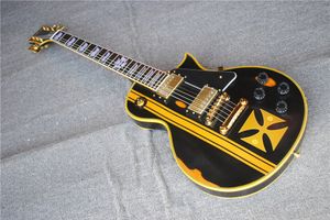 Gitar Özel Ücretsiz Gönderim toptan satış-Fabrika doğrudan satış yüksek kalite özelleştirilmiş imza bağbozumu yapmak eski elektrik gitar altın aksesuarları ücretsiz kargo