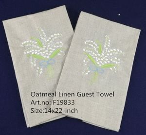 Toalhas De Chá De Linho venda por atacado-Conjunto de lenços de moda toalha de chá de linho de aveia x pano Guest Hand Dish cozinha toalhas de banho bordado Floral