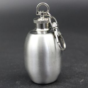 Portable 2 oz Mini Flacone Hip Flask in acciaio inox con portachiavi Portachiavi per pesca all'aperto Forniture per alimenti ZC0219
