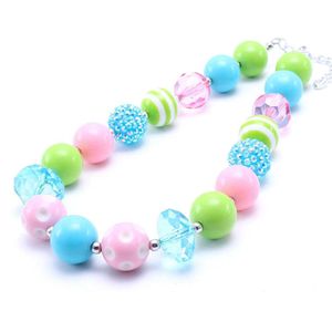 Pretty Spring Color Baby Kid Chunky Necklace Halloween Toddlers Girls Bubblegum Bead Chunky Necklace Jewelry Gift For Children