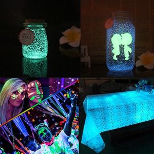 Nail Art Nightlight Decoration Set Mixed 6 Colors Luminous Super Bright Fluorescent Powder Sand Glow For DIY Party Manicure Tool