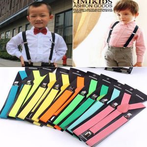 Baby Suspenders 65 * 2,5cm 42 Färger Kid Clip-On Elastic Candy Y-Shape Justerbara Barnbälte för Thanksgiving Day