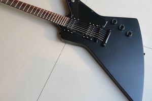 Factory Guitar Nuova chitarra elettrica Explorermodel con corpo in mogano in nero opaco 20120117