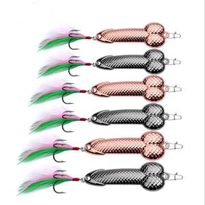 2 cores arma preta e ouro colher fio isca penas pescar lure vib metal tackle hard gancho 3g 1 #