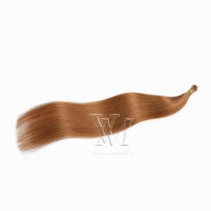 VMAE # 30 인도 1G 가닥 50g 프리 비트 헤어 익스텐션 천연 어번 갈색 똑바로 Keratin 단일 그려진 팁 처녀 인간의 머리카락 확장