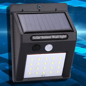 Appeso a parete solare per esterni 20 lampade a LED Giardino domestico Sensore di movimento intelligente Lampade da parete di sicurezza notturna Lampada a LED per strada impermeabile DH1188