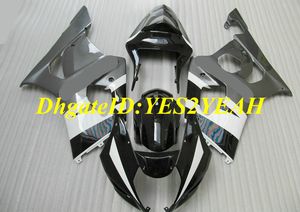 SUZUKI GSXR1000 için enjeksiyon kalıp Fairing kiti K3 03 04 GSXR 1000 2003 2004 ABS Siyah gri beyaz kaporta seti + Hediyeler SD22