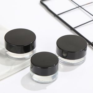 Clear Eye Cream Jar Butelki do pakowania 3G 5G 10G Wysokiej jakości pusty szklany balsam do ust szerokie usta kosmetyczna próbka z grubym dnem