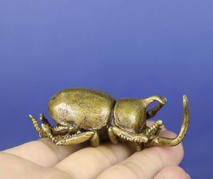 Wholesale beetle resale online - Copper Tea Pet Personality Beetle Lucky Fortune Creative Small Decoration Copper Taurus Japanese style Copper Carving Simulation Copperware
