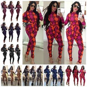 Jumpsuits European style explosion women's casual stand collar Slim long-sleeved jumpsuit with belt support mixed batch