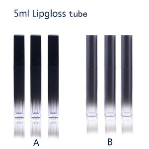 20 pcs 5ml gradiente preto lipgloss plástico garrafa de plástico labial labelo tube cílio cílios recipiente mini recipientes divididos