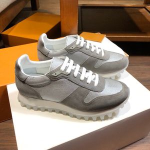 Hot Sale Designer Skor Sneakers Men Äkta Läder Run Away Sneaker Trainers Flats Lyxig designer Casual Shoes Original Box