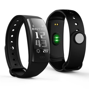 QS90 Smart Armband Watch Blodtryck Hjärtfrekvens Monitor Smart Watch Oled Skärm IP67 Fitness Tracker Armbandsur för iPhone IOS Android