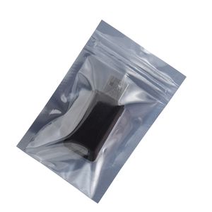 200PCS Liten -Mediumstorlek Top Zip Lock Grå Clear Anti Static Packing Bag Electronic Comple Accessory Anti-static Shielding Storage Bags