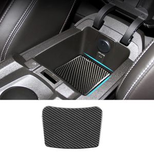 Carbon Fiber Car Rear Seat Storage Box Mat Sticker Trim for Chevrolet Camaro 16+ Interior Accessories