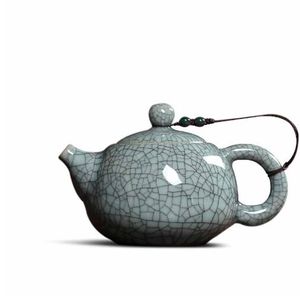 Çinli ofis küçük çaydanlık buz tek pota mor kum seramik Kung Fu çay potu filtre ev içecek 140ml perdelenir çatlamış