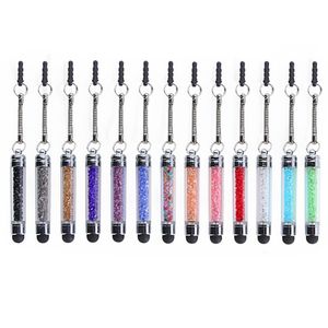 High Quality Crystal Mini Capacitive Touch Screen Pen Stylus Pen for Cellphone 300pcs