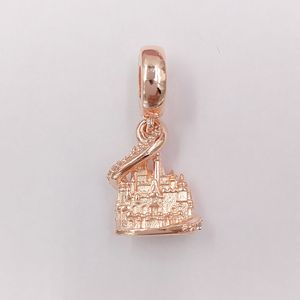 Andy Jewel 925 srebrne koraliki Pandora Rose Dsn Shanghai Resort Castle LR Charms Fits European Pandora w stylu biżuterii bransoletki