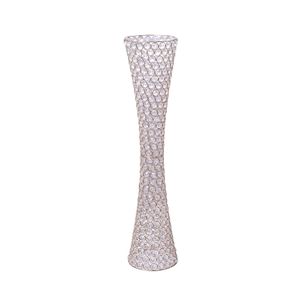Новый стиль Довольно форма талии высокий канделябр свадебный стол центральная бисерные хрустальная ваза senyu0297