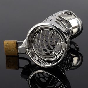 New 85mm length stainless steel chastity devices for men cage snake design cock cage male