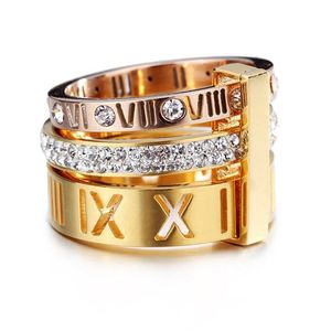 Cała biżuteria pierścienia dla kobiet złota wyplana biżuteria ze stali nierdzewnej Inspirująca biżuteria z prezentami301n