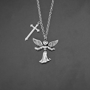 30 piece per lot angel necklace ins stylish the angel wing locket necklace pendant necklace with angel wigns