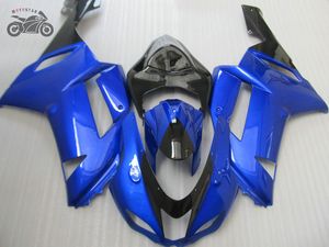 carenagens da motocicleta bodykit para a Kawasaki Ninja 2007 2008 ZX6R ZX6R 07 08 ZX 6R azul escuro plástico ABS carenagem chinês