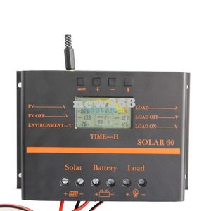 Freeshipping 60A Güneş paneli denetleyicisi-usb Cep telefonu çıkış şarj 5 V kapalı kullanım için Rahat 12 v 24 V güneş paneli voltaj regülatörü