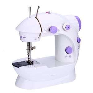 Mini Electric Sewing Machine Portable Household Handheld Sew Stitch Home Clothes Speed Adjustment with Light Foot Pedal