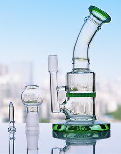 Hopahs blå kambong percolator bongs vattenrör mini dab riggar hårt glas dabber rökrör med 14 mm skål