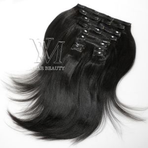 VMAE Brazylijski klip do włosów Ins Human Hair Extensions Unforted 120g Yaki Natural Kolor 12 do 26 cali