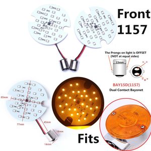 Freeshipping Motorcycle 2PCS Bulb 1157 Turn Signal Panel Light For Harley Touring LED Daytime DRL BAY15d with two termianal