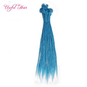 24 polegadas extensões de cabelo de crochê artesanal Dreadlocks Crochet sintético trança extensão de cabelo para homens e mulheres Hip Hop penteado 1 raiz
