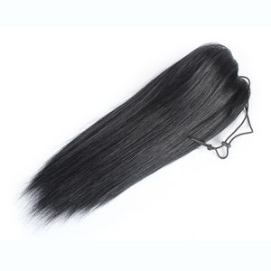 Cabelo 9A Virgin Humano Rabo onda reta cordão rabo de cavalo com grampos em For Women Pieces cabelo brasileiro