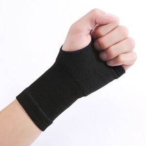 Fashion-1pc Elastic Wristband Wrist Brace Support Compression Sleeve Palm Protector Crossfit Fitness Gloves Carpal Tunnel Plus Storlek XXL