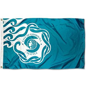 Bandeira de Seattle City of Flag Flag 3x5 FT 90x150cm Festival Festival Presente Presente Esportes 100D Poliéster Indoor Outdoor Impresso Hot Selling!