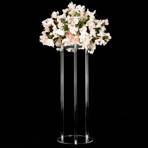 Centrotavola decorativo per matrimonio in acrilico di nuovo stile con supporto per fiori in acrilico per la decorazione di nozze, vendita a buon mercato senyu0376