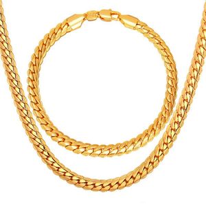 18k Real Gold Plated NK Chain Necklace Stainless Steel Hip Hop Jewelry Gifts Wholesales Accessories