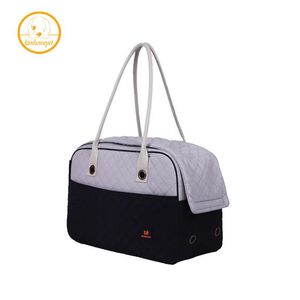 Fashion Collection Style 2 Tone Quilted Soft Sided Travel Dog och Cat Pet Carrier Tote Handväska Pet Cat Dog Vandring Ryggsäck PA10