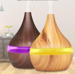 300ml Wood Grain Air Humidifier Ultrasonic Aroma Diffuser Huile Essentiel USB Humidificador Cool Mist Maker for Home 040