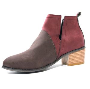 뜨거운 판매-2019 새로운 도착 패션 슈즈 여성 부츠 신축성있는 특허 가죽 앵클 부츠는 낮은 굽 부츠 섹시한 신발을 지적