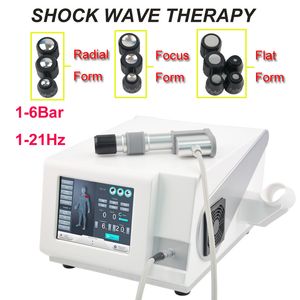 Annan skönhetsutrustning 6,0 Steg med 0,5 bar Shockwave Shock Wave Therapy för Plantar Fasciitis Male Erectile Dysfunction