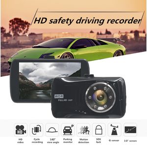 Ny bil DVR Dashcam Digital Video Recorder Fordon Körkamera 3 tumsvisning 140 ° Visa vinkel Full HD 1080p G-Sensor Night Vision