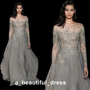 Sexy Elegant Beading Special Occasion Dresses Evening Dresses Party Events Evening Gown Custom Made Long Sleeve Formal Dress ED1284