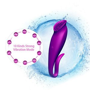 USB Charging-Sexy G spot Clitoris Dual Vibrator Licking Clit Massager Flirting A654