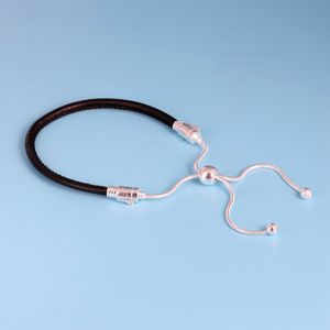 Partihandel-Basic Telescopic Armband för Pandora 925 Sterling Silver Högkvalitativa klassiska DIY Smycken Europeiskt och Amerikanskt armband med låda