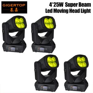 卸売価格4ユニット4 W W LEDスーパービーム 洗浄ヘッドライト LED GOBO移動ヘッドビーム効果ディスコクラブバーTIPTOP