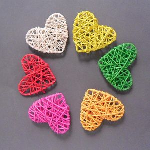 Decorazioni natalizie 5 pezzi 10/13/16 cm Rattan Cuore Sepak Takraw per la festa di compleanno Decorazione di nozze a casa Palla